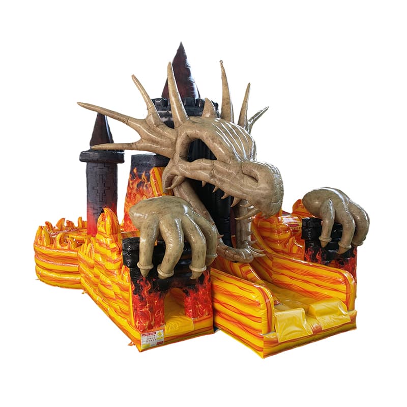 Giant Dragon Skull Themed Dual Race Lane Obstacle Course
